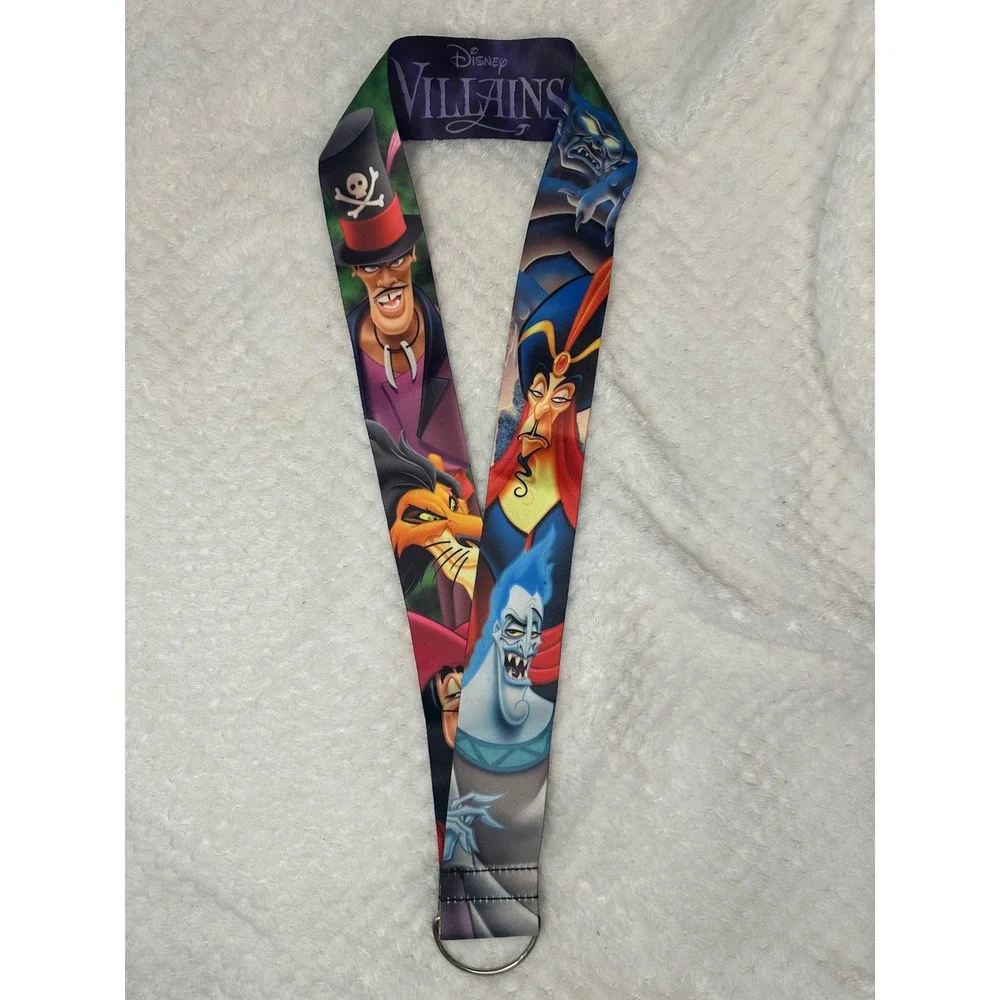 Disney Parks Villains Wide Pin Trading Lanyard Hades Maleficent Ursula Jafar